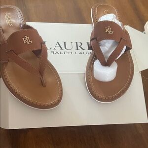 Ralph Lauren Tan Leather Sandals